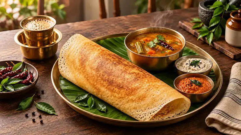 Dosa Sambar Chutneys